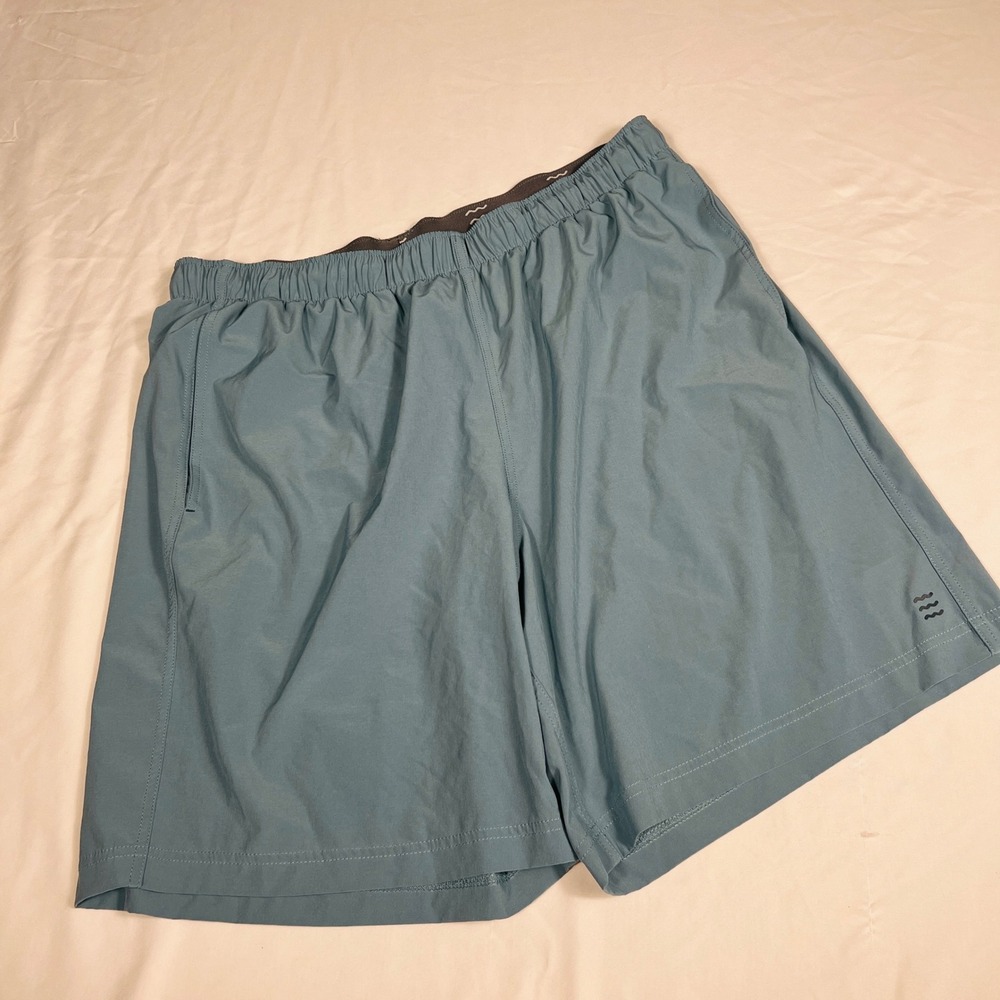 Free Fly Mens Breeze Performance Shorts XL Blue Elastic Waist Activewear
